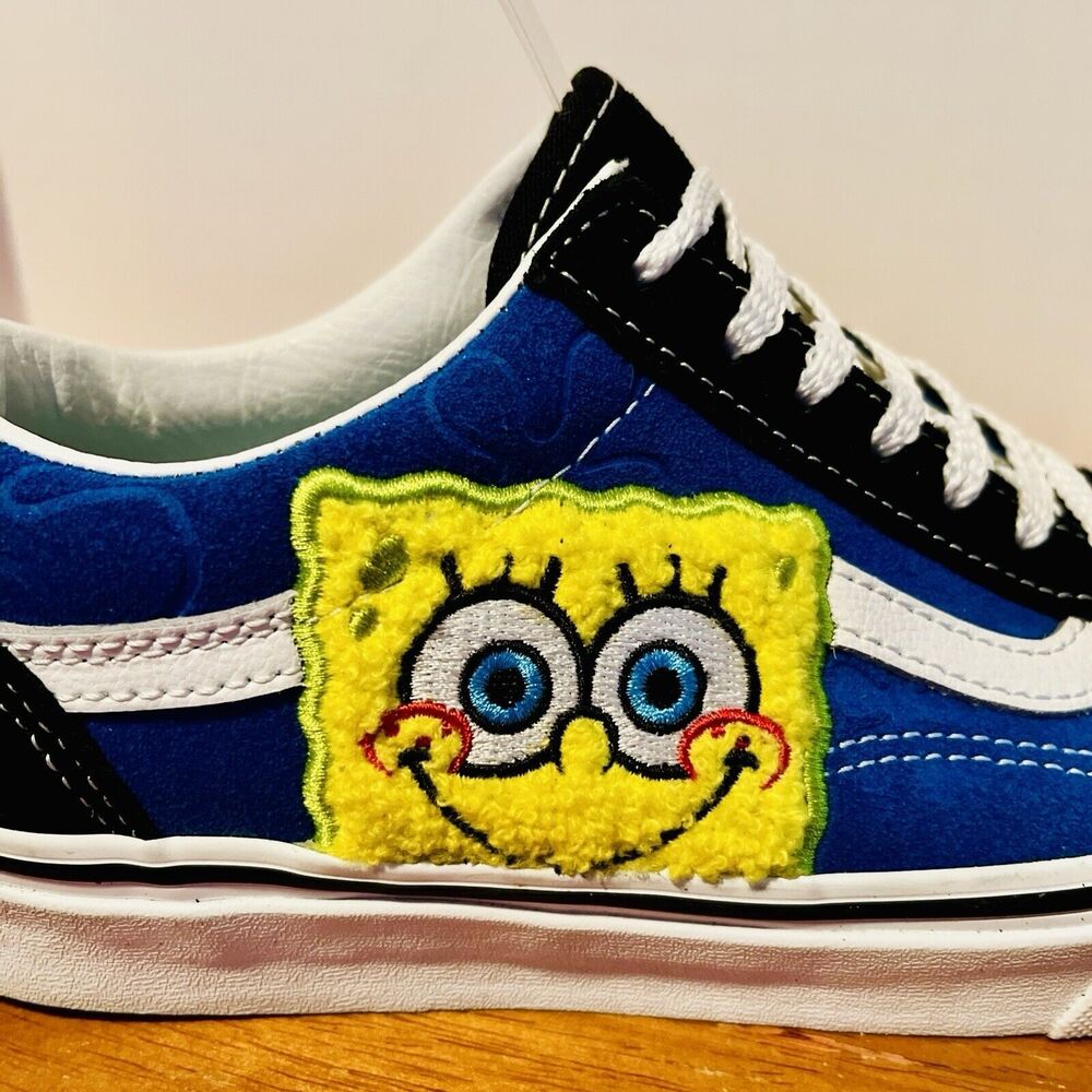 Vans Old Skool SpongeBob SquarePants Smile Patch M 6 W 7.5 Suede‎ VN0A38G19XD